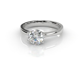 Certificated Round Diamond Solitaire Engagement Ring in 18ct. White Gold-01-0500-2970