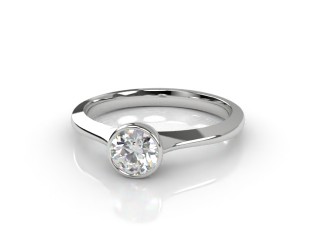 Certificated Round Diamond Solitaire Engagement Ring in 18ct. White Gold-01-0500-2971