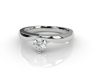 Certificated Round Diamond Solitaire Engagement Ring in 18ct. White Gold-01-0500-2972
