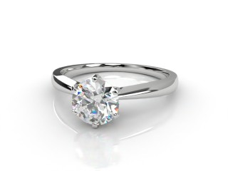 Certificated Round Diamond Solitaire Engagement Ring in 18ct. White Gold-01-0500-6012