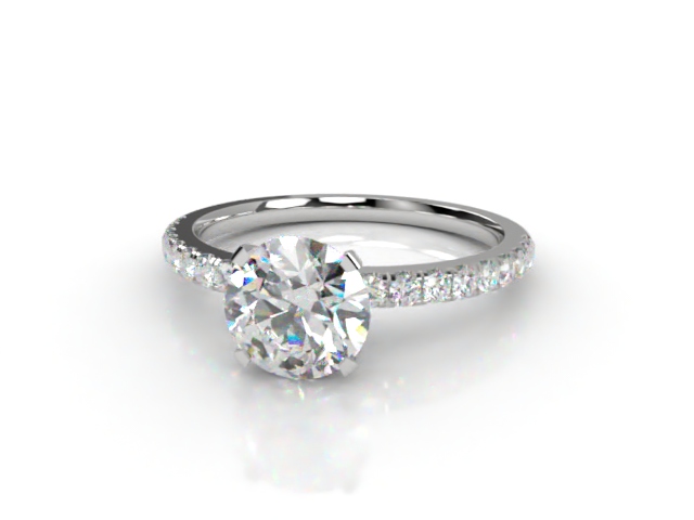 Certificated Round Diamond in 18ct. White Gold - Main Picture