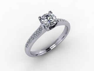 Certificated Round Diamond in 18ct. White Gold - 12