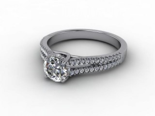 Engagement Ring: Diamond-Set Band Round - 12