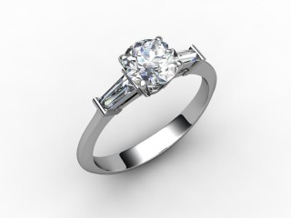 Certificated Round Diamond in 18ct. White Gold - 12