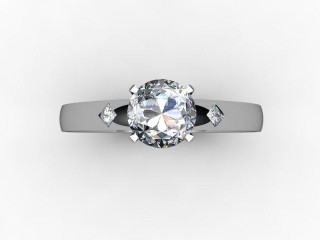 Engagement Ring: Diamond-Set Band Round - 9