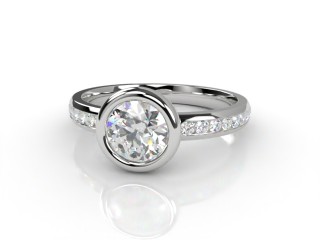 Certificated Round Diamond in 18ct. White Gold