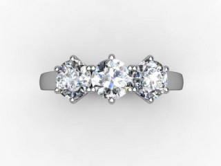 Engagement Ring: 3 Stone Round - 12