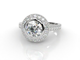 Certificated Round Diamond in 18ct. White Gold