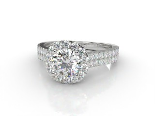 Engagement Ring: Halo Cluster Round-01-0554-8955
