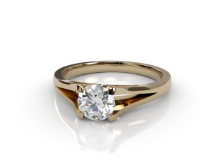 Certificated Round Diamond Solitaire Engagement Ring in 18ct. Yellow Gold