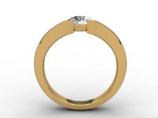 Certificated Round Diamond Solitaire Engagement Ring in 18ct. Yellow Gold - 3
