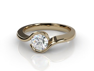 Certificated Round Diamond Solitaire Engagement Ring in 18ct. Yellow Gold