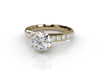 Engagement Ring: Diamond-Set Band Round-01-1812-6165