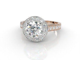 Engagement Ring: Halo Cluster Round Diamond