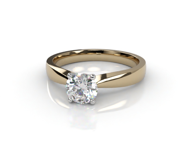 Certificated Round Diamond Solitaire Engagement Ring in 18ct. Gold - Main Picture