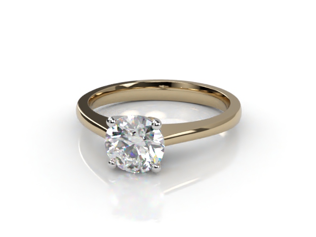 Certificated Round Diamond Solitaire Engagement Ring in 18ct. Gold - Main Picture
