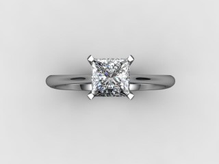 Certificated Princess-Cut Diamond Solitaire Engagement Ring in Platinum - 9