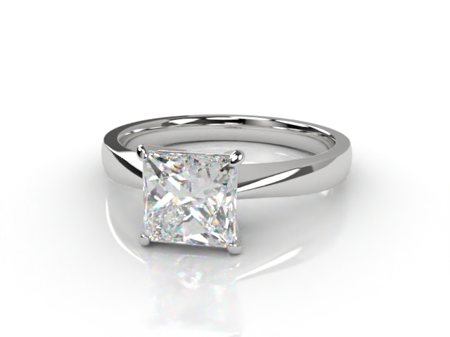 Engagement Ring: Solitaire Princess-Cut - Main Picture