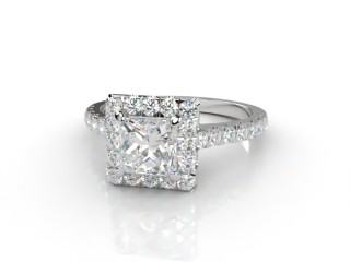 Engagement Ring: Halo Cluster Princess-Cut-02-0100-8915