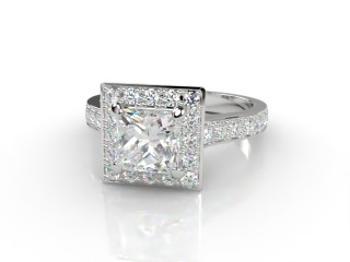 Engagement Ring: Halo Cluster Princess-Cut-02-0100-8916