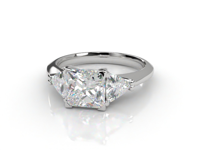Certificated Princess-Cut Diamond in Platinum - Main Picture