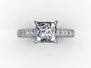 Certificated Princess-Cut Diamond in Platinum - 9