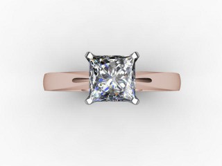 Certificated Princess-Cut Diamond Solitaire Engagement Ring in 18ct. Rose Gold - 9