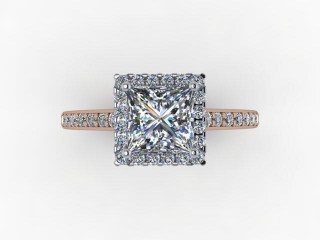 Certificated Princess-Cut Diamond in 18ct. Rose Gold - 9
