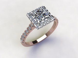 Certificated Princess-Cut Diamond in 18ct. Rose Gold - 12