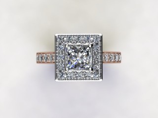 Certificated Princess-Cut Diamond in 18ct. Rose Gold - 9