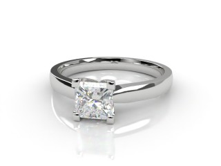 Certificated Princess-Cut Diamond Solitaire Engagement Ring in 18ct. White Gold-02-0500-0851