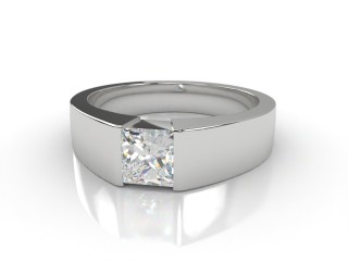 Certificated Princess-Cut Diamond Solitaire Engagement Ring in 18ct. White Gold-02-0500-2225