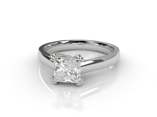 Certificated Princess-Cut Diamond Solitaire Engagement Ring in 18ct. White Gold-02-0500-2246