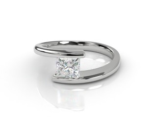 Certificated Princess-Cut Diamond Solitaire Engagement Ring in 18ct. White Gold-02-0500-2248