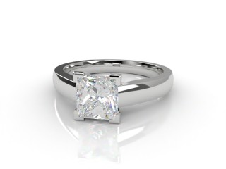 Certificated Princess-Cut Diamond Solitaire Engagement Ring in 18ct. White Gold-02-0500-2276