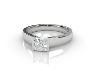 Certificated Princess-Cut Diamond Solitaire Engagement Ring in 18ct. White Gold-02-0500-2299