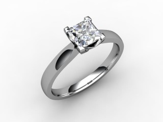 Certificated Princess-Cut Diamond Solitaire Engagement Ring in 18ct. White Gold - 12