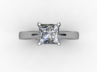Certificated Princess-Cut Diamond Solitaire Engagement Ring in 18ct. White Gold - 9