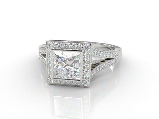 Engagement Ring: Halo Cluster Princess-Cut-02-0500-8901