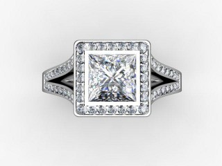 Certificated Princess-Cut Diamond in 18ct. White Gold - 9