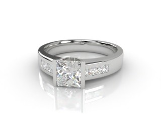 Certificated Princess-Cut Diamond in 18ct. White Gold-02-0506-0100