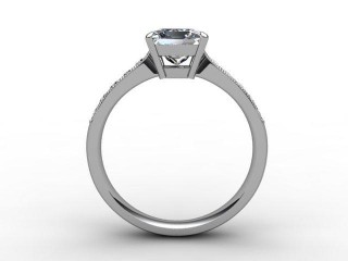 Engagement Ring: Diamond Band Princess-Cut - 3