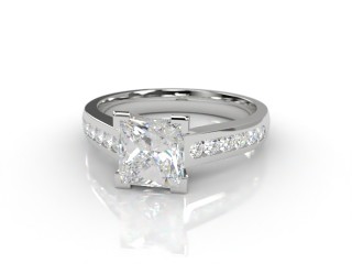Certificated Princess-Cut Diamond in 18ct. White Gold-02-0512-2253