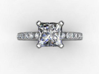 Engagement Ring: Diamond Band Princess-Cut - 9