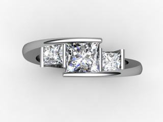 Engagement Ring: 3 Stone Princess-Cut - 12