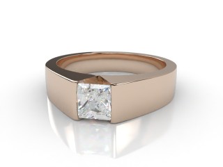 Certificated Princess-Cut Diamond Solitaire Engagement Ring in 18ct. Rose Gold