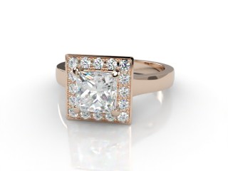Engagement Ring: Halo Cluster Princess-Cut
