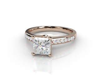 Engagement Ring: Diamond Band Princess-Cut