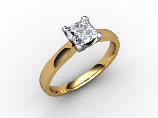 Certificated Princess-Cut Diamond Solitaire Engagement Ring in 18ct. Gold - 12