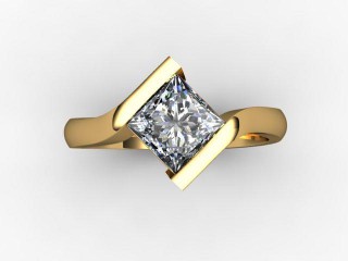 Certificated Princess-Cut Diamond Solitaire Engagement Ring in 18ct. Gold - 9